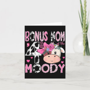 Carte Maman bonus de la vache fille lunatique de 4 ans p