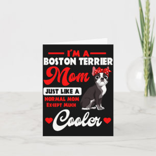 Carte maman boston terrier gentleman américain chien de