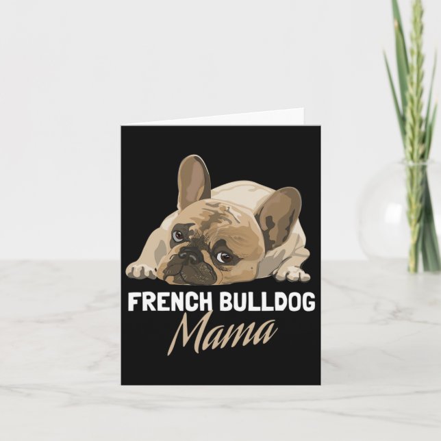 Carte Maman Bouledogue Amoureux du chien bouledogue  (Devant)