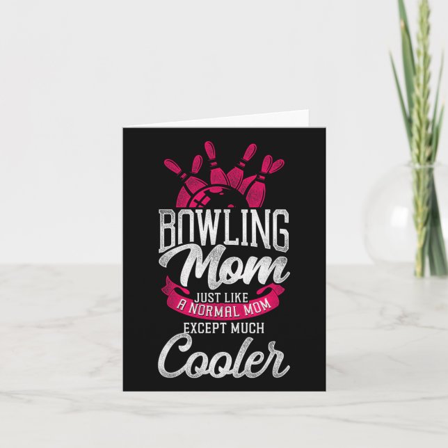 Carte Maman Bowling Drôle Maman Bowling Comme Un Maître  (Devant)