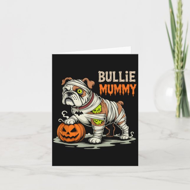 Carte Maman Bullie Halloween Bouledogue (Devant)