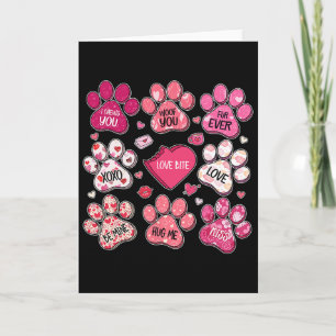 Carte Maman Chien de la Saint-Valentin Cœur Empreinte de