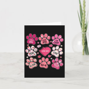 Carte Maman Chien de la Saint-Valentin Cœur Empreinte de