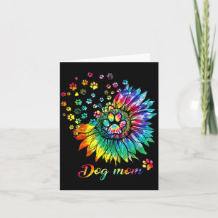 Carte Maman Chien Spirale Empreintes de Pattes de Chien