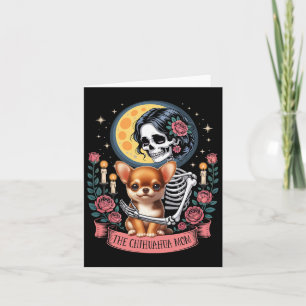 Carte Maman Chihuahua Halloween Chien Onwer Skeleton Fem