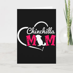 Carte Maman chinchilla mignonne cœur de chinchilla Migno