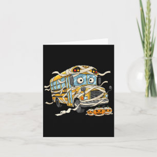 Carte Maman Citrouille Bus Scolaire Drôle Halloween Enfa