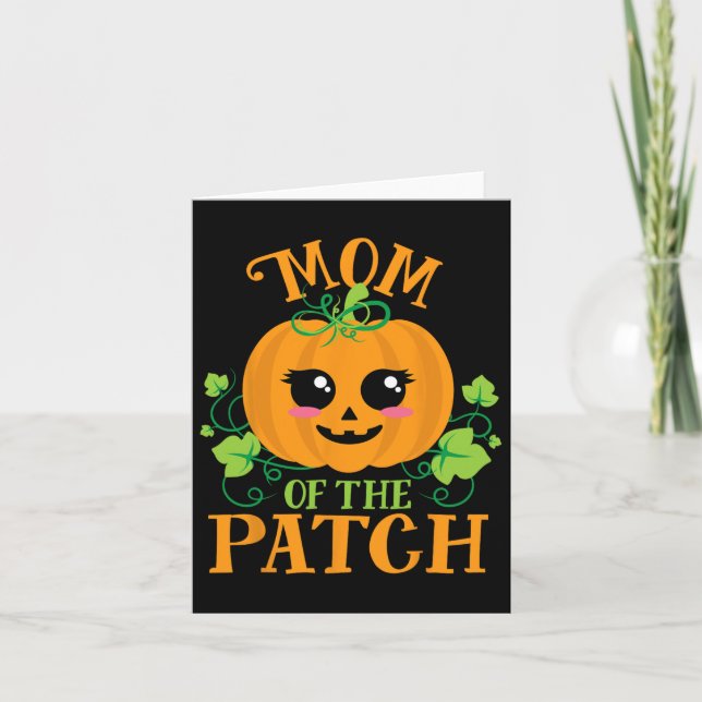 Carte Maman Citrouille du Patch Ensemble Familial Assort (Devant)