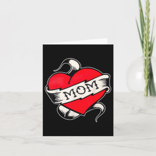 Carte Maman Coeur Traditionnel Vieux École Tatouage Flas