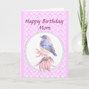 Carte Maman d'anniversaire, dentelle, jardin d'agrément