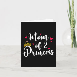 Carte Maman De 2 Princesses Deux Filles Fête Des Mères M