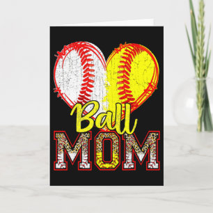 Carte Maman de balle Baseball Softball Maman Équipe Spor