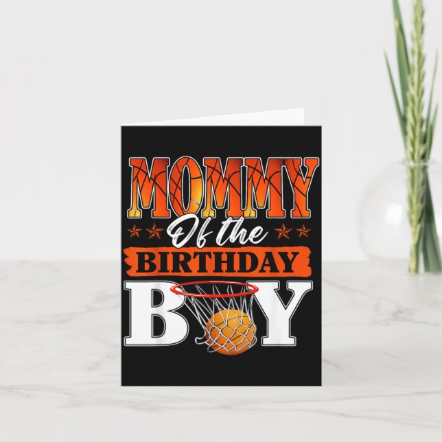 Carte Maman de baseball du garçon d'anniversaire tenue a (Devant)