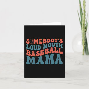 Carte Maman de baseball grande gueule