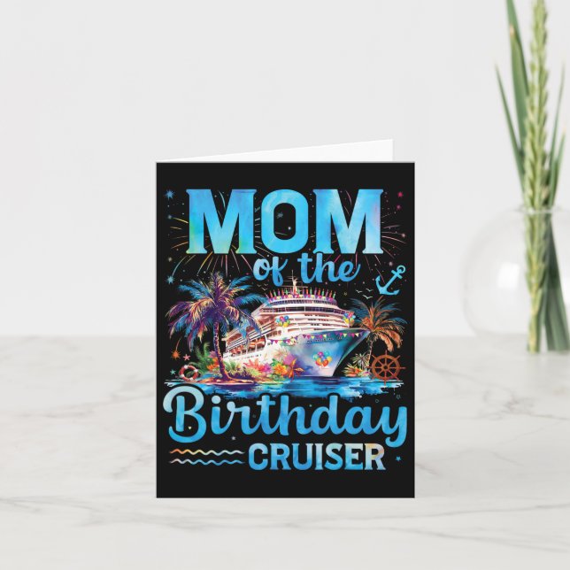 Carte Maman De Birthday Cruiser Funny Cruise Anniversair (Devant)
