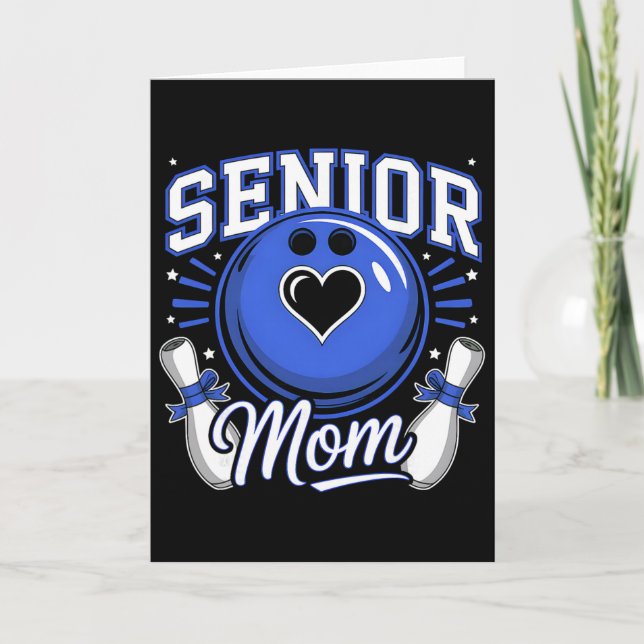 Carte Maman de bowling senior 2026 diplômée drôle Maman  (Devant)