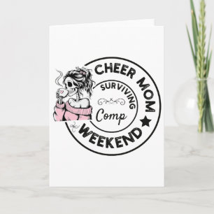 Carte Maman de cheerleader survivant le week-end de comp