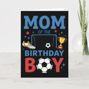 Carte Maman de foot adorable anniversaire garçon fête Ma