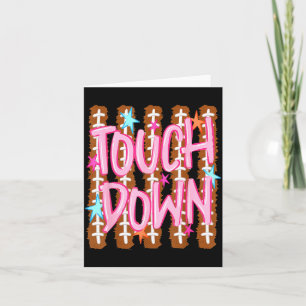 Carte Maman de football à rayures touchdown automne spor