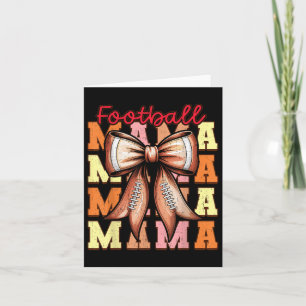 Carte Maman de football de jour de jeu de noeud coquette