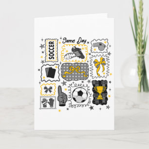 Carte Maman de footballeuse de Game Day chic Maman Vas-y
