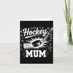 Carte Maman de hockey cœur famille fête des mères amateu