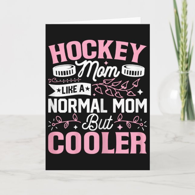 Carte Maman de hockey comme une maman normale mais plus  (Devant)