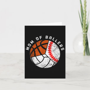Carte Maman de joueurs drôle baseball volley-ball basket
