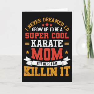 Carte Maman de karaté super cool Cadeau drôle de mère de