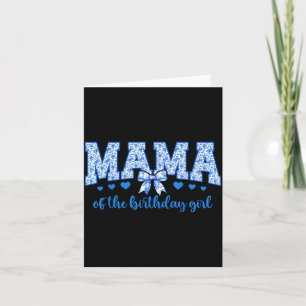 Carte Maman de la fille d'anniversaire bleu chinoiserie