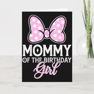Carte Maman de la fille d'anniversaire joli noeud rose f