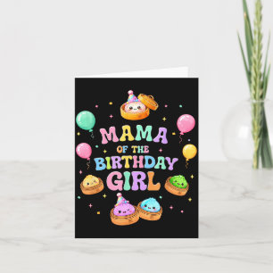 Carte Maman de la fille d'anniversaire kawaii dumpling s