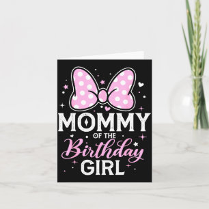 Carte Maman de la fille d'anniversaire Mignonne Nk noeud