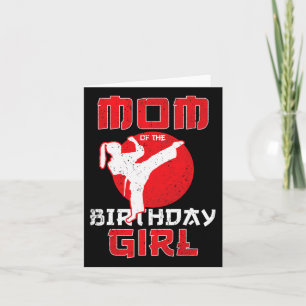 Carte Maman de la fille Karaté Taekwondo d'anniversaire