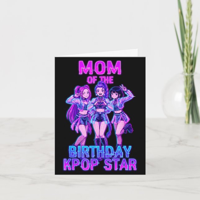 Carte Maman de la star k-pop coréenne fille d'anniversai (Devant)