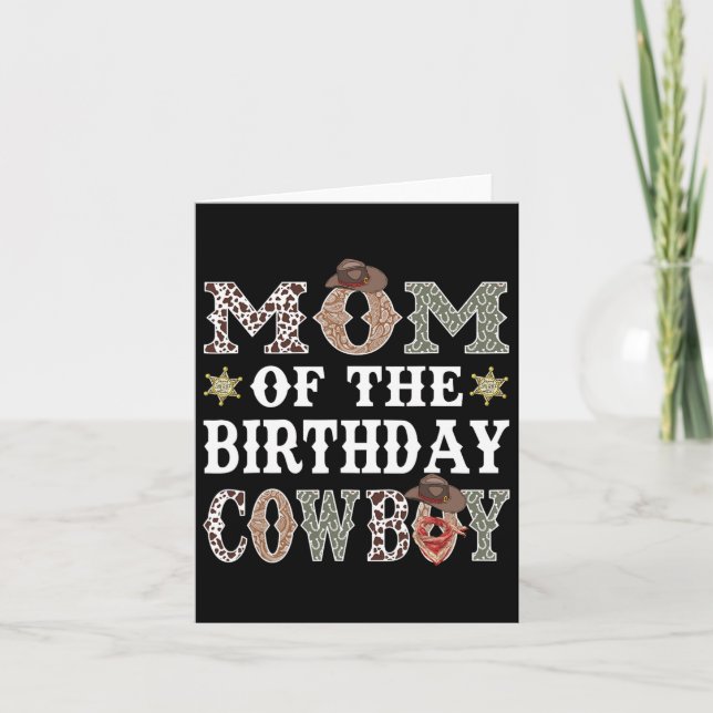 Carte Maman De L'Anniversaire Cowboy Rodeo Maman (Devant)