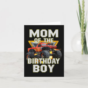 Carte Maman De L'Anniversaire Garçon Monster Camion Anni