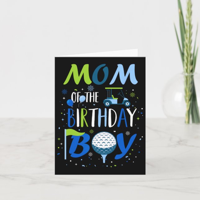 Carte Maman De L'Anniversaire Garçon Trou Dans Un Mat Sp (Devant)