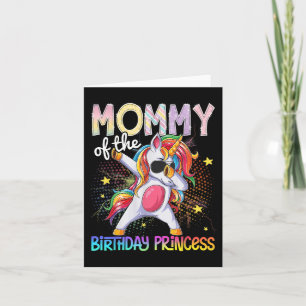 Carte Maman De L'Anniversaire Princesse Unicorn Dabbing