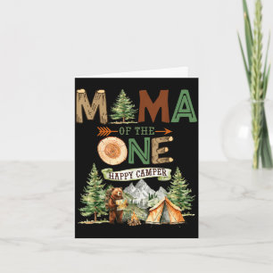 Carte Maman de l'unique campeur heureux 1er anniversaire