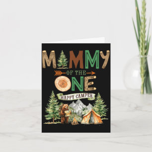 Carte Maman de l'unique campeur heureux 1er anniversaire