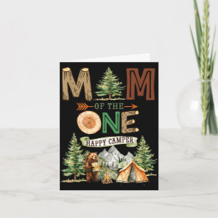 Carte Maman de l'unique campeur heureux 1er anniversaire