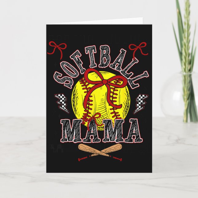 Carte Maman de softball Coquette Jour de match de softba (Devant)