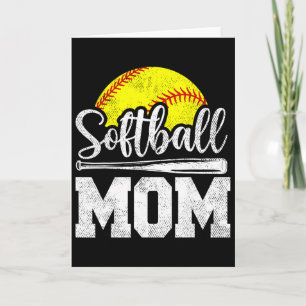 Carte Maman de softball Joueuse de softball Jour de matc