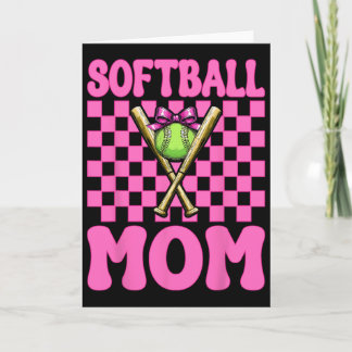 Carte Maman de softball Maman softball Fête des Mères Ro