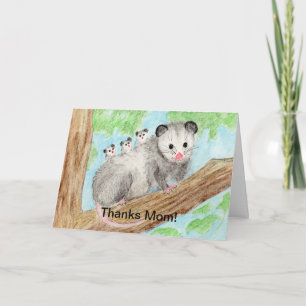 Carte Maman d'opossum