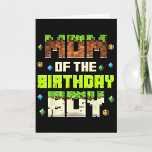 Carte Maman drôle du garçon d'anniversaire joueur vidéo