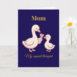Carte Maman Drôle Ma Thérapeute Non Payée Mignonne
