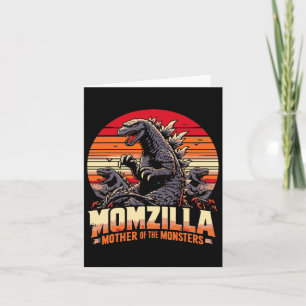 Carte Maman drôle Momzilla mère des monstres Rétro Anniv