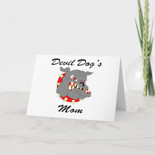 Carte Maman du diable de chien de l'USMC (Devant)